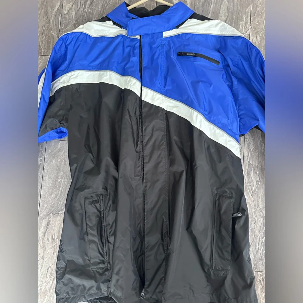 Tourmaster Defender‎ Windbreaker Blue motorcycle Rain Jacket Waterproof 2XL